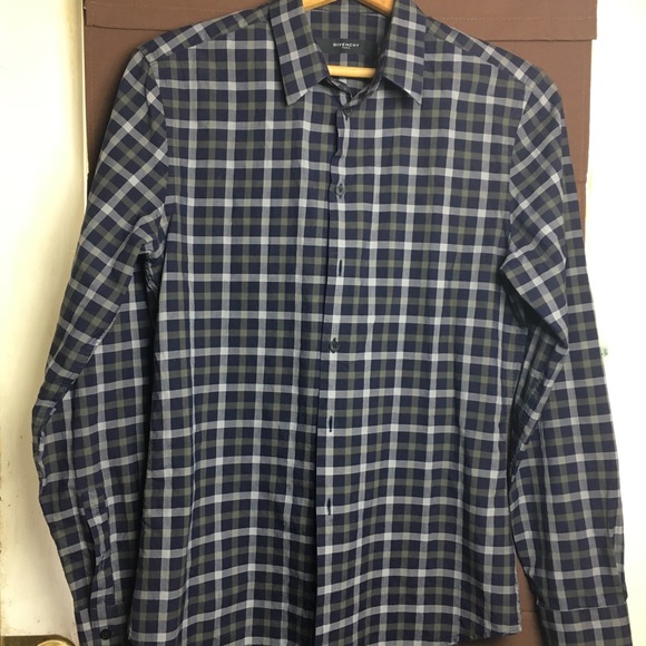 Givenchy Paris Fitted LongSleeve ButtonPlaid Shirt - Picture 7 of 8